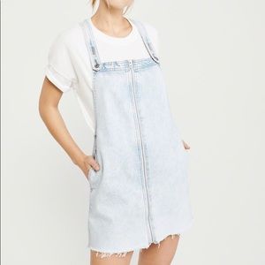 Bleached Denim Overall Dress